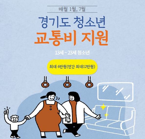 어린이 청소년 만6세~만18세 교통비 지원 분기별 6만원 지원혜택